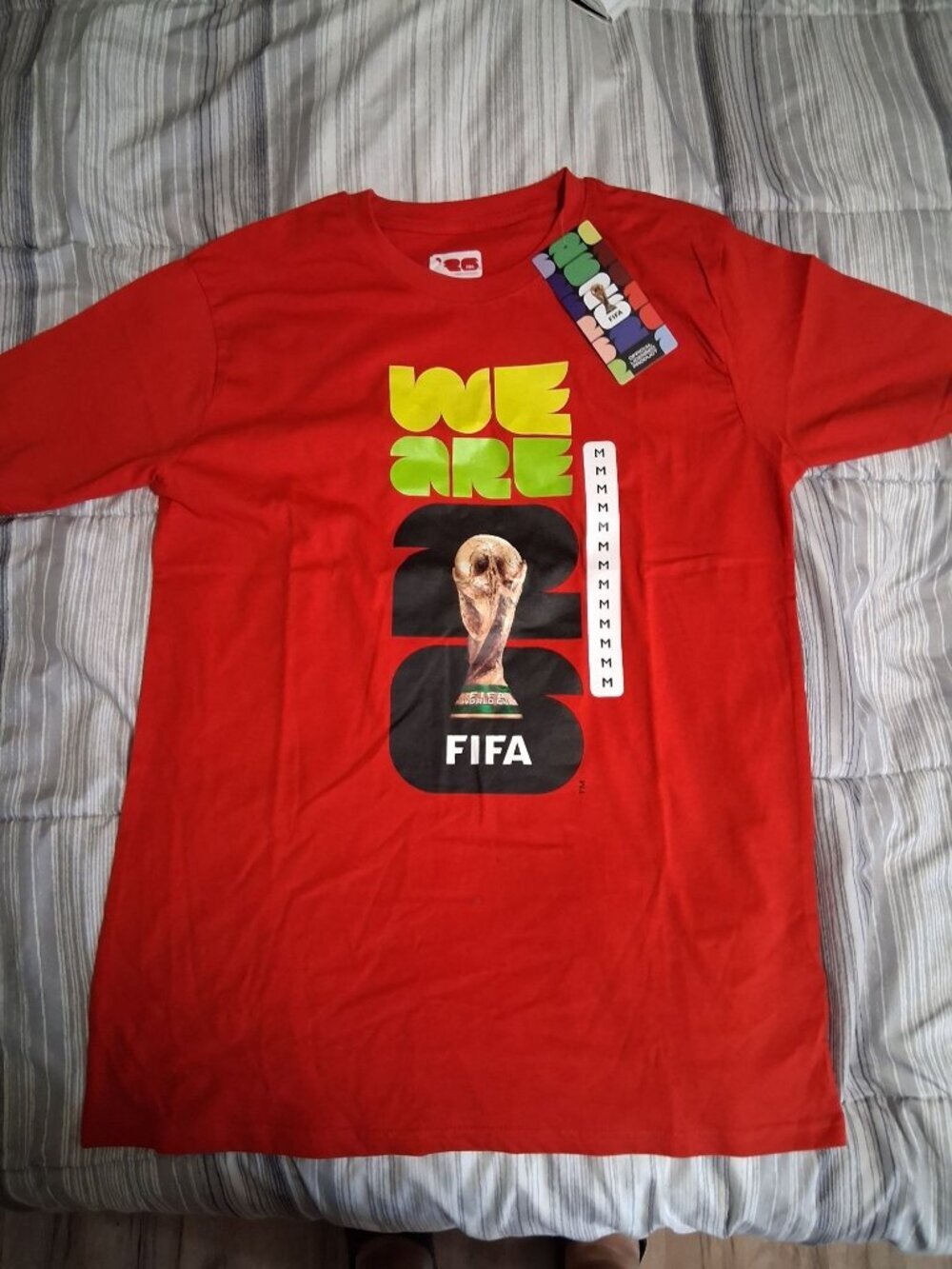 NWT FIFA World Cup 2026 T-Shirt 100% Cotton Red Size Medium MSRP $19.99